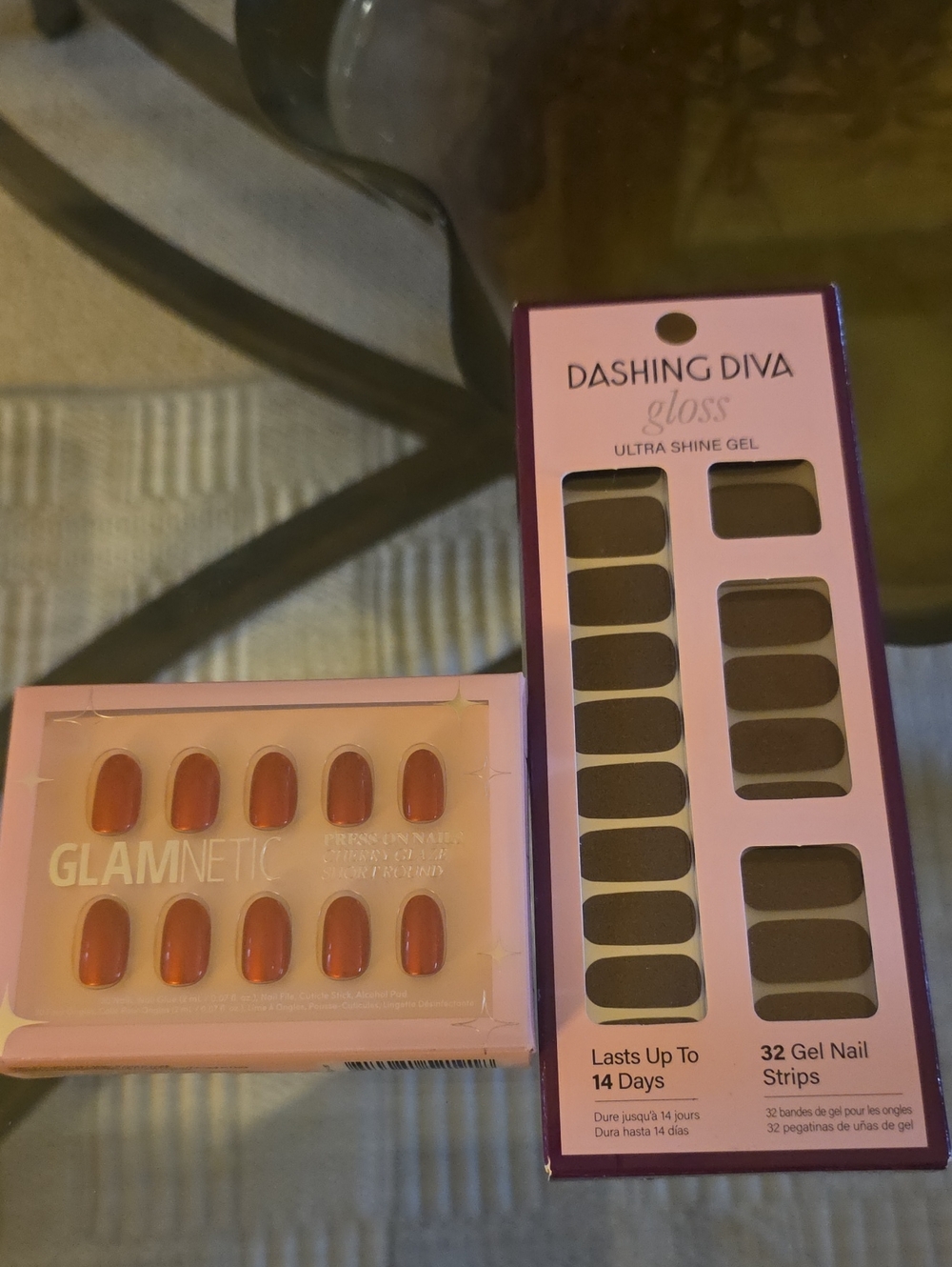 Glamnetic Press-On Nails & Dashing Diva Gloss Gel Strips - Rusty Brown